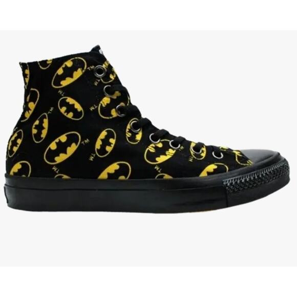 Converse All Star Batman High Top Shoes Black Yellow DC Comics - Picture 1 of 7